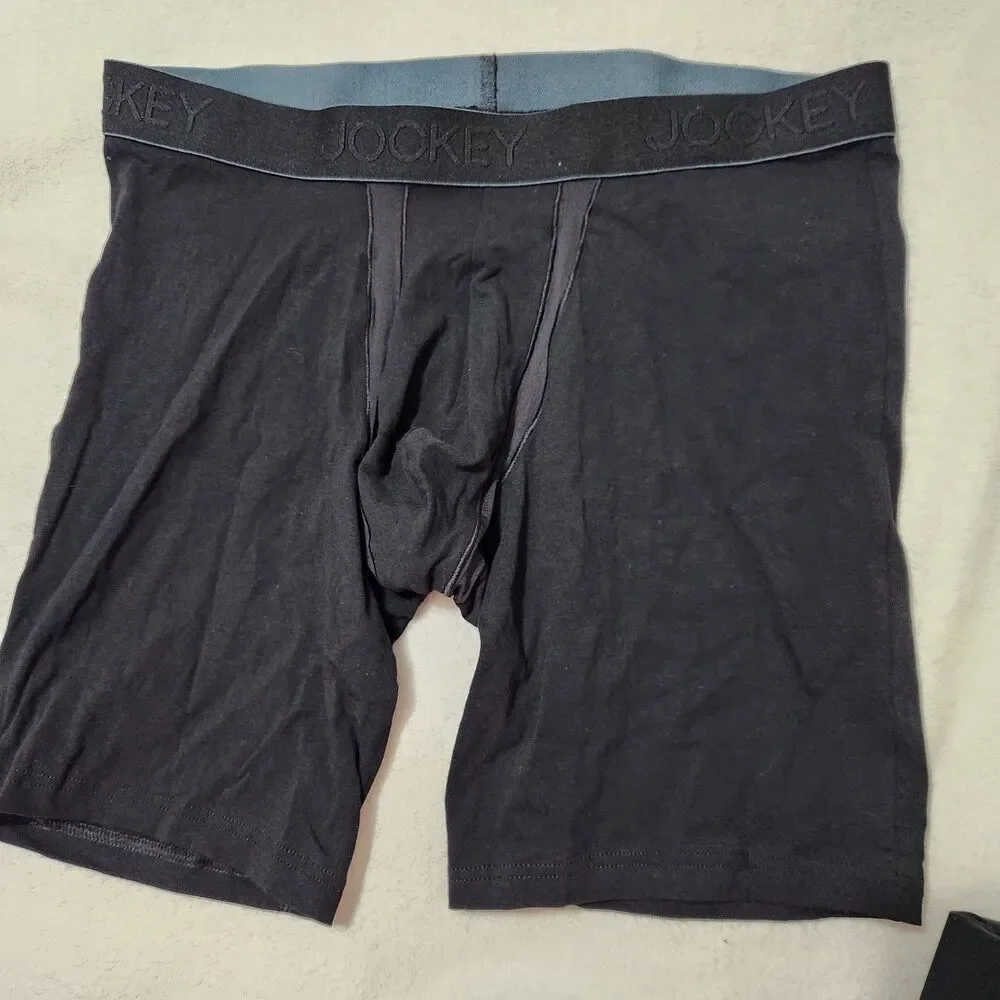 Jockey Long leg boxer briefs Size Large 3pcs!!  Cotton Long Leg Boxers.  New